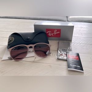 RayBan Erika RB4171 Dark Sand and silver Frame with pink lenses NEW